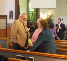 Greetings before service